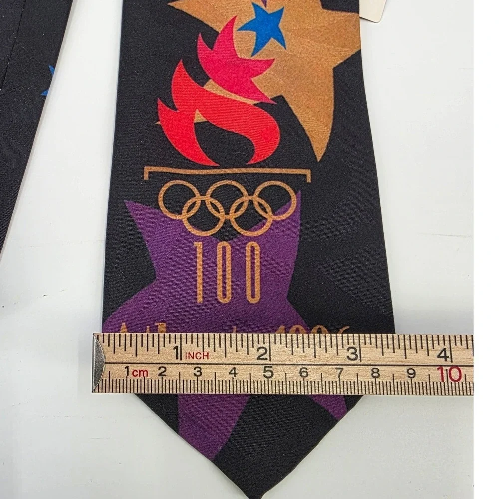 OLYMPIC GAMES TIES LOT OF 3 VINTAGE 90S NEW BUNDLE USA ATLANTA COLLECTOR AMERICA